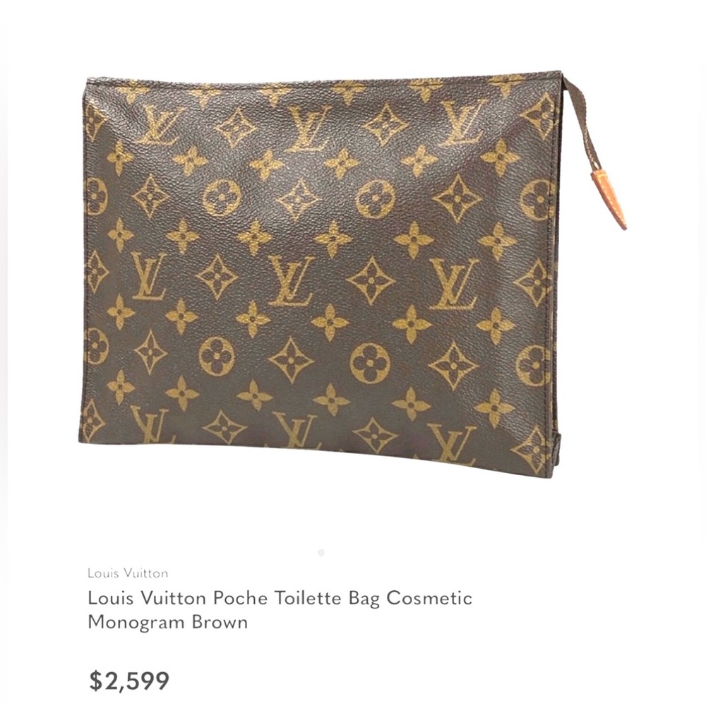 ✅AUTHENTIC LV BAG 2WAYS GREAT USED POUCH 26 LOUIS VUITTON - Picture 2 of 15